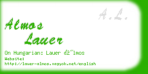 almos lauer business card